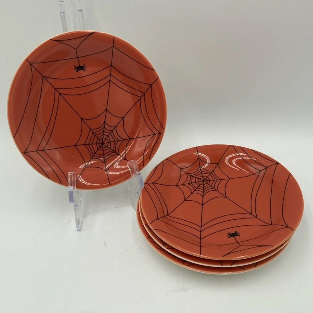 Williams Sonoma Spider Web Appetizer Plates (set of 4)